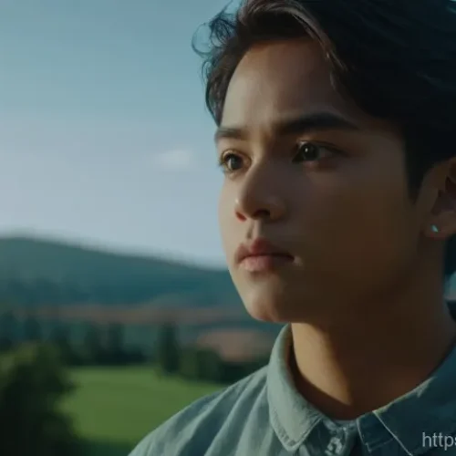 Home 28 똘똘이 작품 리뷰 및 시청 후기 - A protagonist, gender-neutral, with a piercing and profound gaze, stands in a meticulously detailed,...